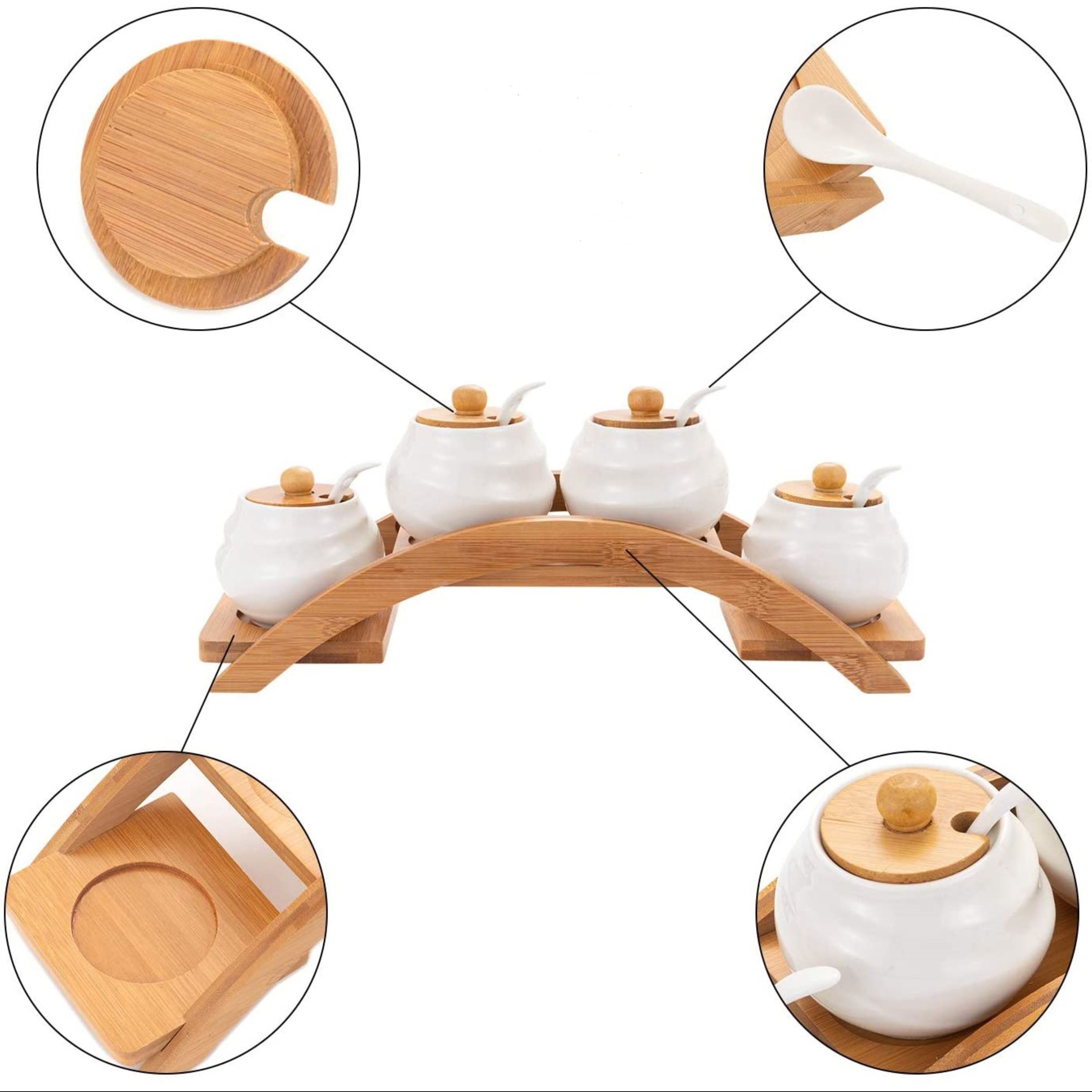 سرویس ادویه 4 عددی بامبوم مدل بستا کد B1102